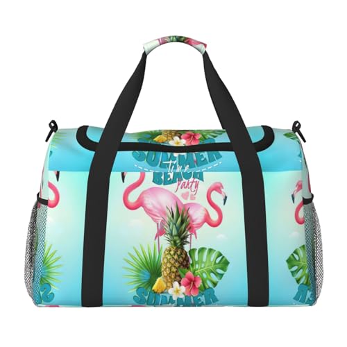 Bolsa de viaje grande e impermeable para natación, piscina y deportes con diseño tropical