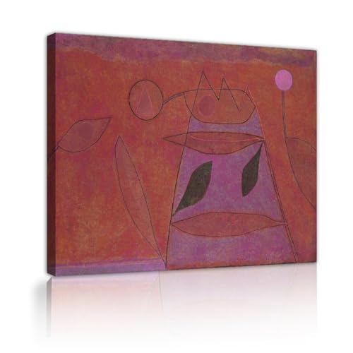 Tableau Paul Klee art abstrait rouge pour decoration murale de salon moderne