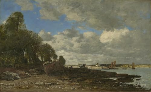 Tableau Toile d'Art Plougastel Eugène Boudin impression haute définition