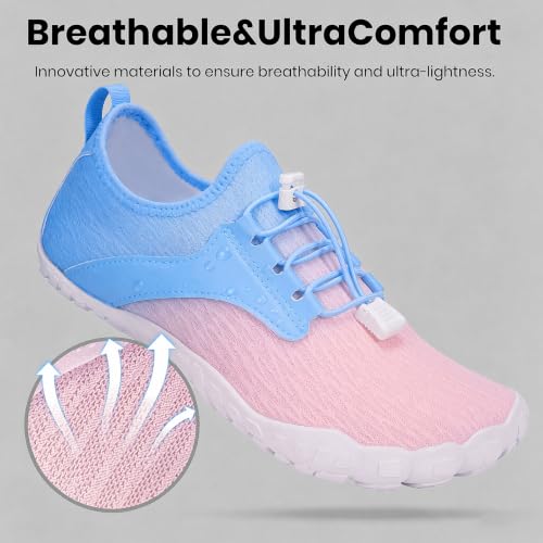 Image of Barefoot Water Shoes for Men Women 2026 Quick Dry Athletic Shoes Non-Slip Wide Toe Aqua Footwear Beach Swim Hiking Kayaking Yoga Outdoor Sport