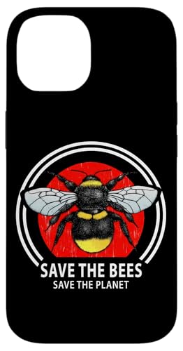 Save The Bees Planet Earth �r���e�[�W �o���u���r�[ �A�[�g �X�}�z�P�[�X iPhone 14 �p