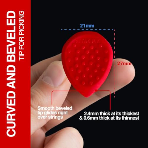 Médiators Acoustik Attak STEALTH III plectres structurés premium ton unique pourpre - 2