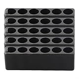 5-teiliges Schraubendreher-Bithalter-Set, 6-Loch 1/4-Zoll-Sechskantschaft, Bohrer-Organizer, langlebiges Kunststoff-Aufbewahrungsregal, kompatibel mit