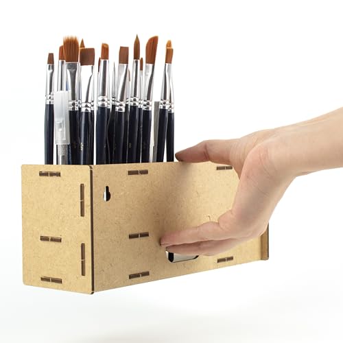 PROSCALE Tool & Brush Organizer for Miniatures & Modeling, Versatile Tabletop or Wall Holder with Multi-Size Holes for Hobby Tools, Files and Accessories