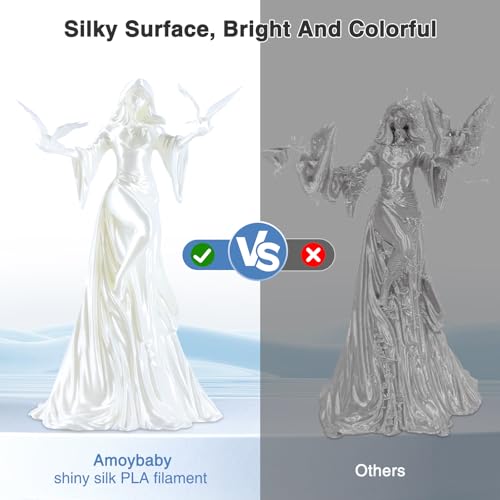 Pearl White High-Gloss PLA Filament, 1kg, Clog-Free 3D Printing