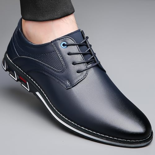 Image of Men's Premium Stylish Oxford Shoes Casual Lace Up Walking Business Driving Dress Shoes