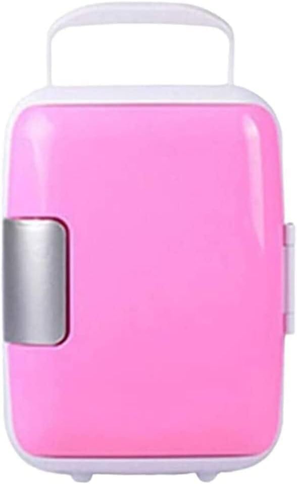 Amazon | 4L ピンク ミニ冷蔵庫 ポータブル カー冷蔵庫 冷却 温