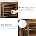 HOOBRO Mail Sorter, Literature Organizer with Adjustable Shelves, Paper Organizer for Office, Home, Wood Countertop Mail Organizer, File Holders, Mails, Magazines, Rustic Brown FG41WF01