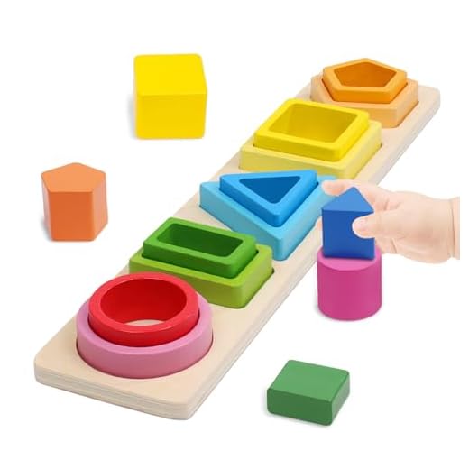 Giocattoli Montessori da Impilare e Ordinare 1 2 3 Anni - Gioco Bambini Montessori di attività e Sviluppo Giochi Educativi Puzzle in Legno Colori Pastello Giochi Montessori Regalo per i Piccoli 1 Anno