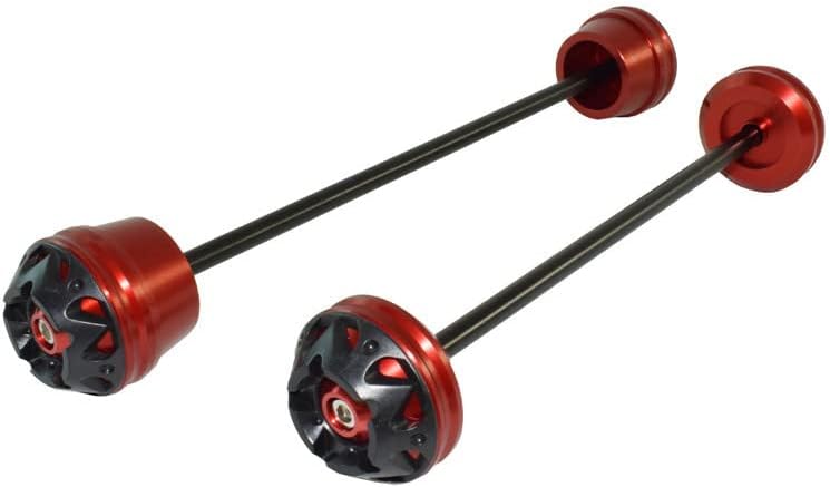 Front & Rear Wheel Fork Axle Slider Cap Crash Protector for Yamaha MT-07 FZ-07 FZ07 MT07 XSR 700 2014 2015 2016 2017 2018 2019 2020 (Red)