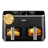COSORI Air Fryer 2 Compartiments 8.5L, 8-en-1 Airfryer Friteuse Sans Huile, 71% D'efficacité énergétique, 85% de Carburant En Moins, 55% Plus Rapide, 8 Portions, Va au Lave-vaisselle, Noir
