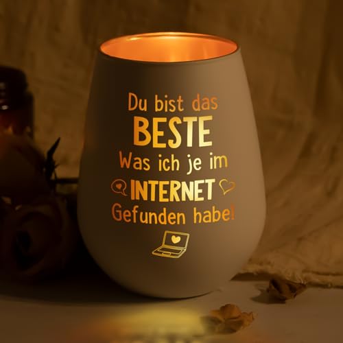 Craftique Jahrestag Geschenk für Ihn Sie - Windlichter - Liebes Geschenke für Freund Freundin Frauen Pärchen Männer zum Hochzeitstag, Valentinstagsgeschenk, Paare Geschenk