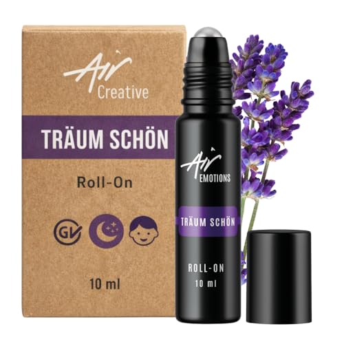 Air Creative Melatonin Kinder Alternative - Natürliche Einschlafhilfe ohne synthetische Hormone -Träum schön Roll-On mit Lavendelöl & Mandarinenöl -100% naturrein 10 ml