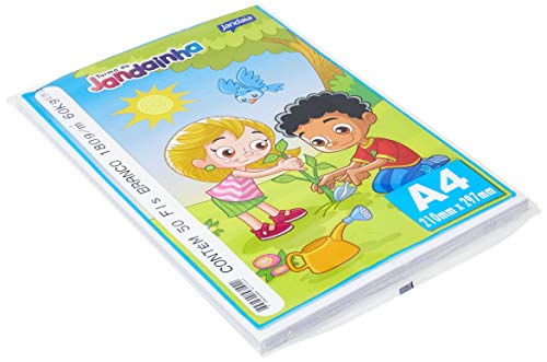 Papel Sulfite A4 180g, Jandaia, Jandainha, Branco, 50 Folhas