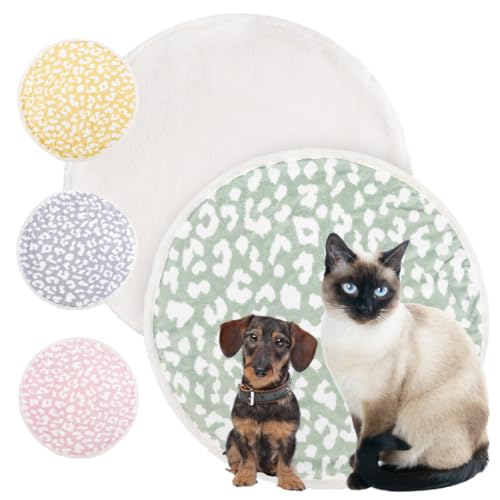 Cat Blanket for Indoor Cats – 29" Soft Sherpa Fleece Pet Throw, Washable Reversible Dog Blanket for Small Dogs, Cats, Kittens, Couch Bed Sofa Car Protector – Sage