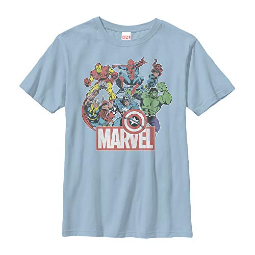 Marvel Universe Heroes of Today Boy's Solid Crew Tee
