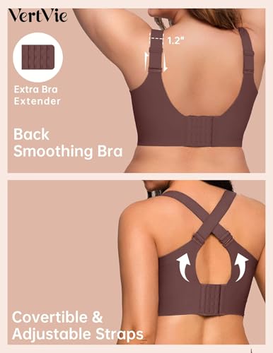 Image of Vertvie Jelly Bras for Women No Underwire Minimizer Support | Plus Size Older Lift, Full Coverage & Smoothing Back, Push Up, Separation & Supportive, Soft Comfy Seamless Wireless Bralette