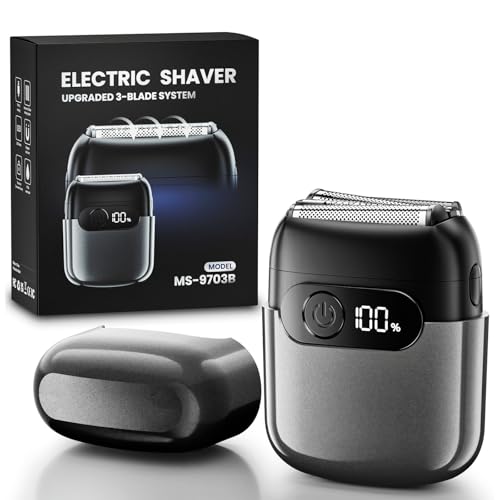 Electric Foil Shaver for Men,Compact 3D Floating Shaving Heads, Electric Razor for Men,IPX8 Waterproof, USB-C Fast Energy