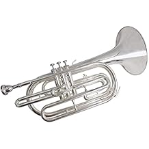 Student Trumpet Bb Marching Trombone with Hard Case Mouthpiece Lacquer Silver Nickel Plated Trombones Musical Instruments Color Silve Plated