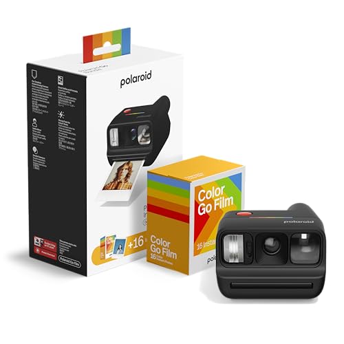 Polaroid - Pack Appareil Photo instantané Go Gen 3 Noir + Film Couleur Go (16 Photos)