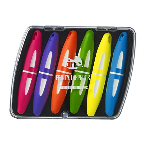 Tinc Fruity Scented School Highlighter Marker Set For Kids - Pack of 6 - For School