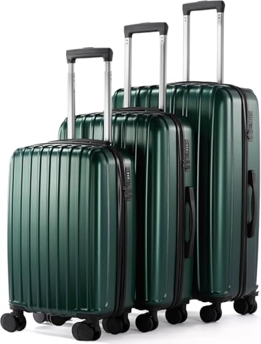 VentureVault Luggage Sets 3 Piece, Hardside Lightweight Suitcase sets with