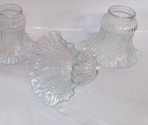 Set Mit 4 Glas-Apliques Für Kronleuchter – Weiß Opaline, Passend Für E27 Fassungen, Traditionelle Glockenform