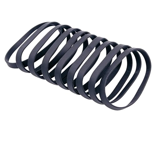 erioctry 10 PCS Large Thick Elastic Rubber Bands Heavy Duty Bands Strong Durable Wide Wrapping Bands for Industrial Home Office and School 7inch (Black)