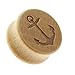 BlackAmazement Flesh Tunnel Plug Inlay Piercing Holz Wood Anker Anchor Marine Herren Damen (14 mm - 1 Stück)