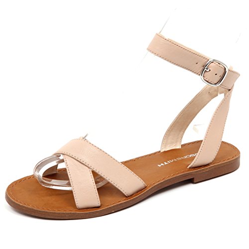Sandalo Donna Rosa Windsor Smith D5360 sandale rose confortable pour pieds sensibles