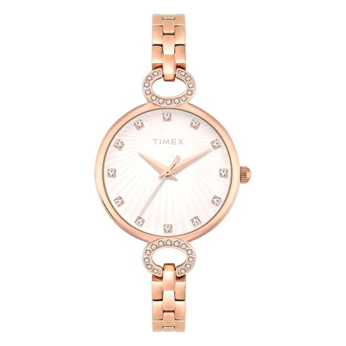 Image of TIMEX White Round Dial Analog Women's Watch - TWEL22701