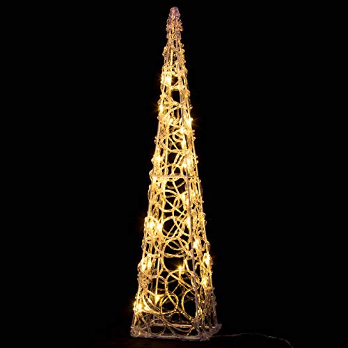 Luci cono acrilico illuminato piramide 30 LED