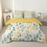Couette été Feuilles rustiques - Ce produit comprend une couette imprimée 140x200 cm et 2 taies d'oreiller 65x65 cm, La décoration de couette en duvet peut donner à votre chambre un nouveau look