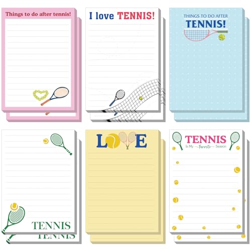 Ctosree 12 Pcs Tennis Gifts for Men Women Funny Sticky Notes Memo Pads for Daily Use Tennis Party...