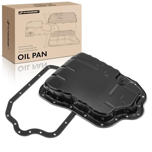 A-Premium Transmission Oil Pan with Drain Plug & Gasket, Compatible with Toyota Camry 2010-2017, RAV4 2016-2018, Highlander 2010-2013 2017-2019, Sienna 2011-2013 & Scion tC 2011-2016