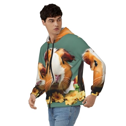 Sweat à capuche homme imprimé cochon d'inde cadeau original