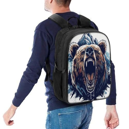 Sac à dos imprimé en 3D ours pour école primaire et loisirs - 5