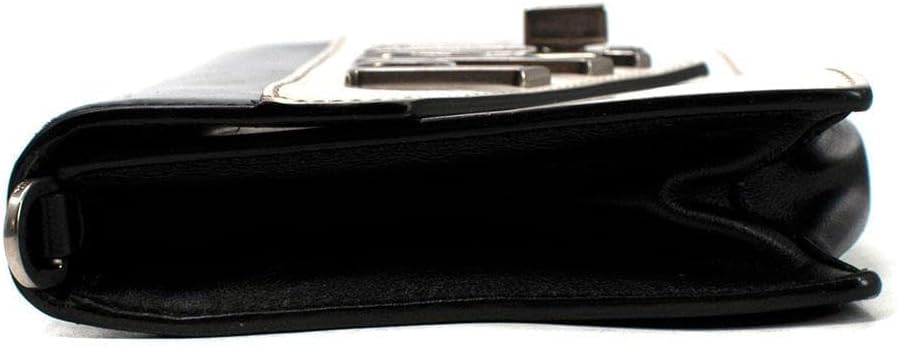 Prada Bolso de mano estilo clutch en blanco y negro de segunda mano rebajas