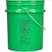House Naturals 5 Gallon Food Grade Plastic Bucket with Air Tight Screw on Lid Made in USA Container (Green Bucket with Green Lid)