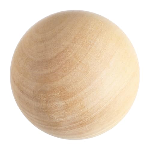 Toyvian Massivholzkugel Runde Kugel, 3.5 Zoll Natürliche Holzkugel DIY Zubehör Für Handwerk Malen Und Dekorieren Groß Zum Basteln Für Spielzeug Und Heimdekor