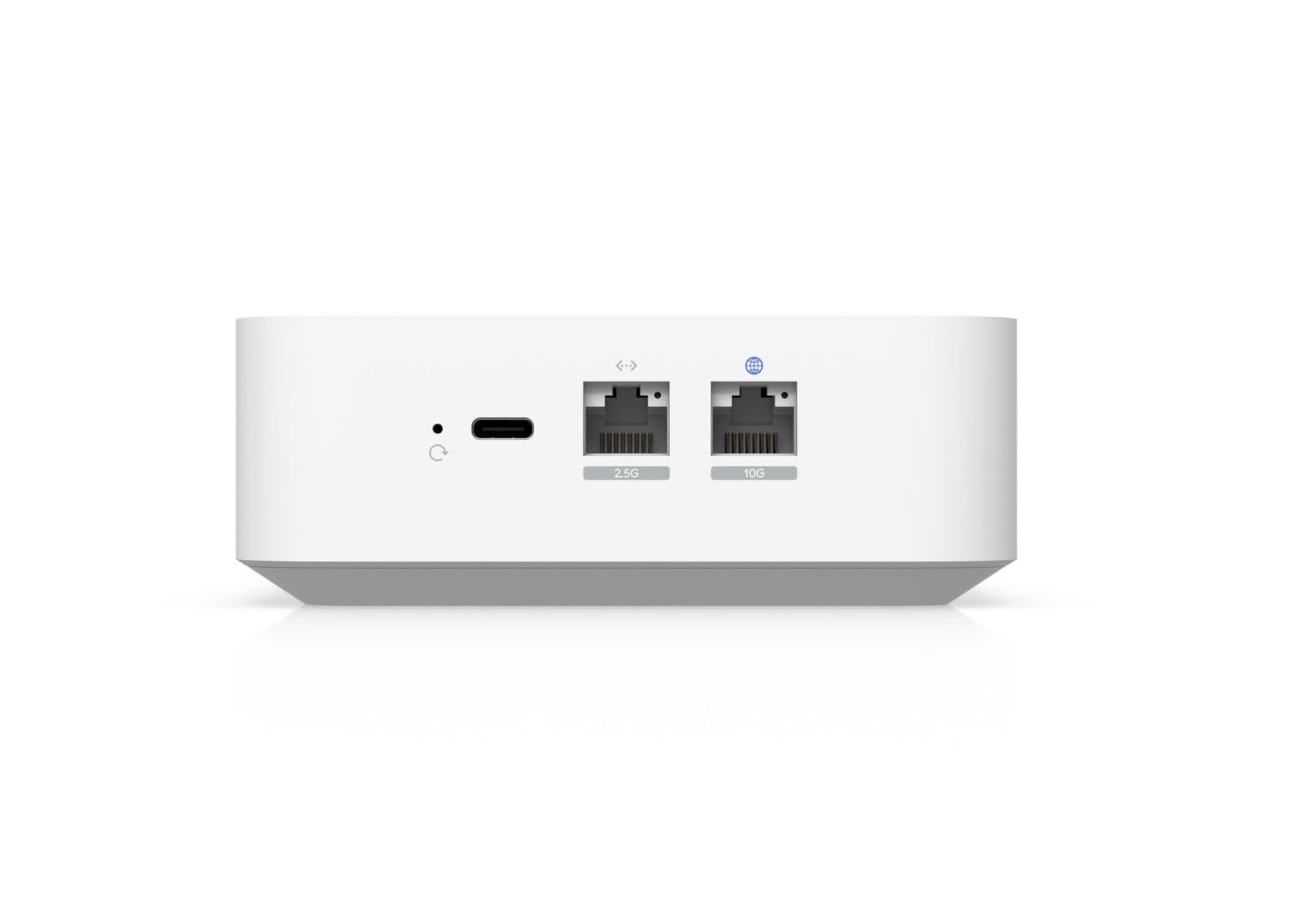 Ubiquiti UX7 (WiFi 7 Cloud Gateway, Quad-Core 1,5 GHz, 3 GB RAM, 10G SFP+, 10GbE RJ45) + Adattatore PoE+ 30W (48V DC, Gigabit LAN), Bianco