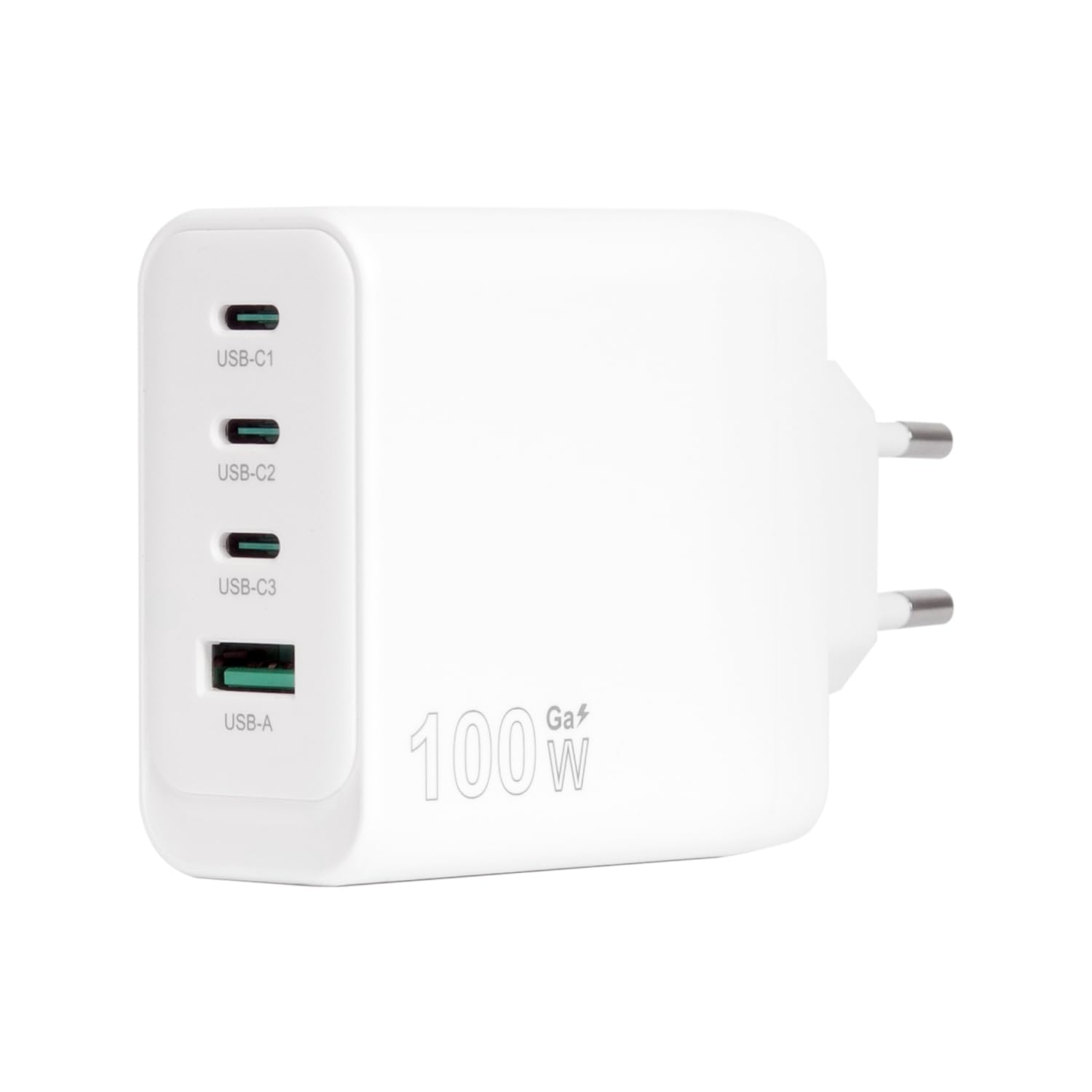 VulTech CC100-3C1A Uniwersalna ładowarka do notebooków 100 W GaN USB + 3 x Type-C/USB-C PD3.0 QC3.0 PPS biały - kompaktowy rozmiar