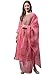 VredeVogel Women's Chanderi Modal Butti Floral Kurta with Stretchable Leggings & Organza Dupatta Set (Pink_X-Large)