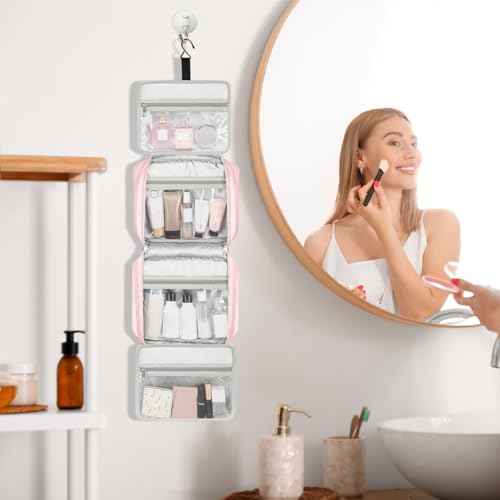 Hanging Travel Toiletry Bag for Women, Portable Toiletry Bag for Travel Size Essentials, Water-resistant Large Travel Makeup Bag with Hook for Toiletries, Cosmetics, Travel Accessories2