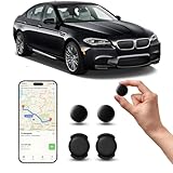 GPS Tracker per Auto, Magnetico Nascosto Localizzatore Gps Senza SIM senza abbonamento, GPS Auto Localizzatore Compatibile con Apple Find My App(IOS) per Bambini, Auto, Animali Domestici (2 nero)