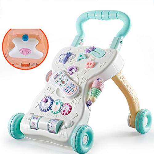 Buy Bargain MAQLKC Sit to Stand 3 in 1 Walker Ride Toddlers Learning Walker Table W/Lights Sounds Mu...