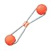 Interactive Dog Toys with Two Rubber indestructible Dog Ball for Tug of War Games- Orange