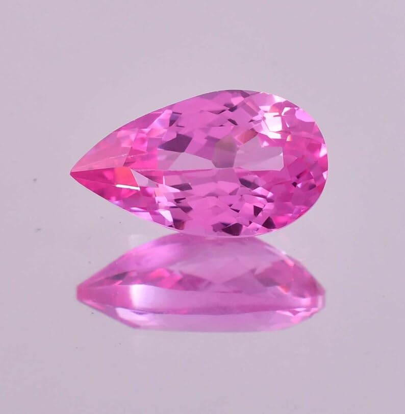 Saphir rose pour fabrication de bijoux collier bague pendentif DIY