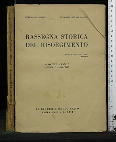  RASSEGNA STORICA DEL RISORGIMENTO - gennaio 1935