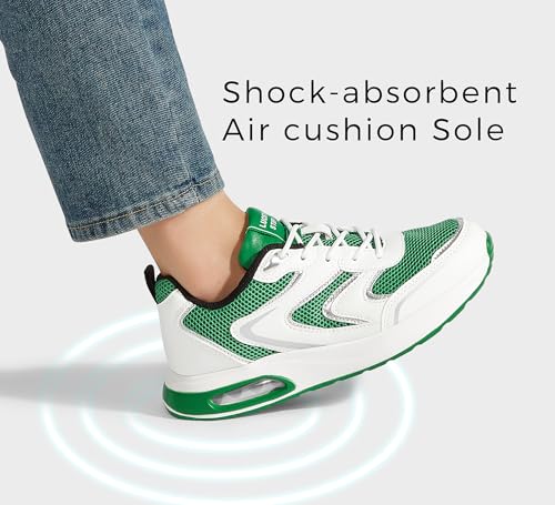 LUCKY STEP Women's Air Cushion Sneakers Rhinestone Fashion Running Gym Jogging Casual Sparkly Arch Support Walking Shoes4